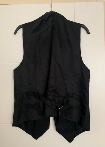 Düğmeli Siyah Erkek Yelek - Görsel 9