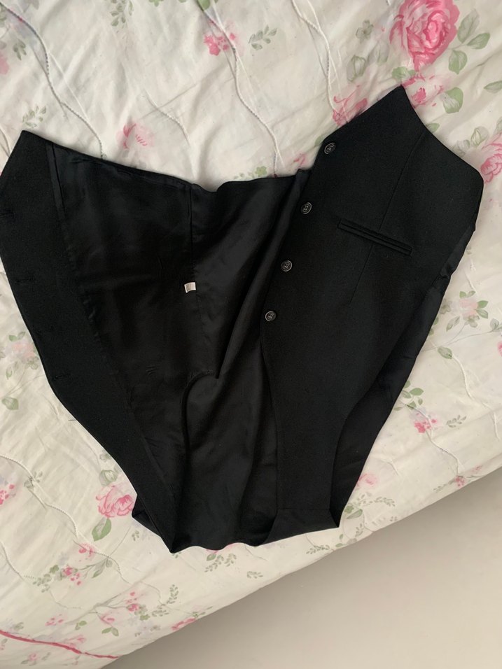 Düğmeli Siyah Erkek Yelek - Görsel 4