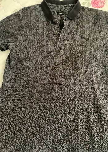 Erkek Siyah Desenli Kısa Kollu Polo T shirt - Görsel 8