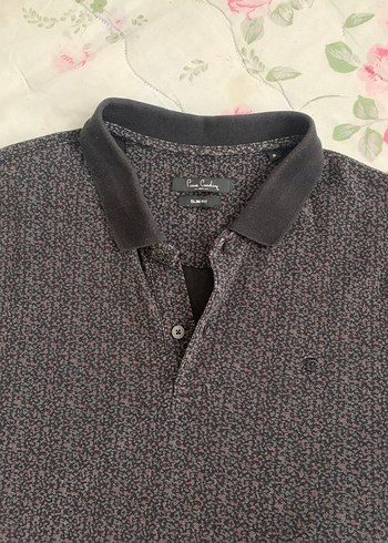 Erkek Siyah Desenli Kısa Kollu Polo T shirt - Görsel 3