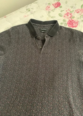 Erkek Siyah Desenli Kısa Kollu Polo T shirt - Görsel 9