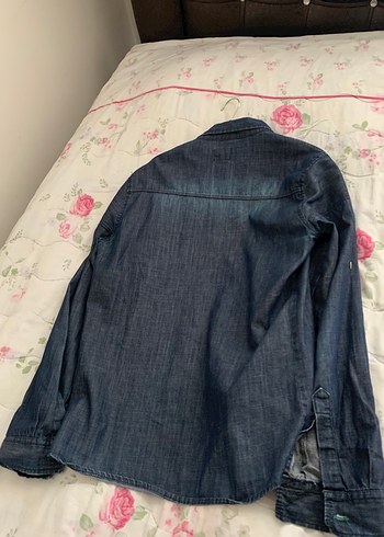 Lacivert Denim Gömlek - Görsel 10