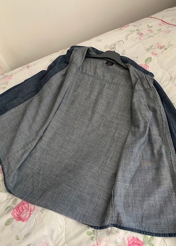 Lacivert Denim Gömlek - Görsel 9