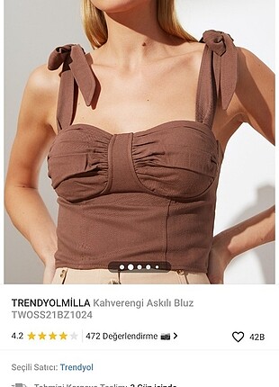 Trendyol & Milla Kahverengi Bluz