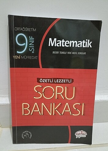 9. Sınıf Editör yayinlari 2019 üretim tarihli matematik soru ba