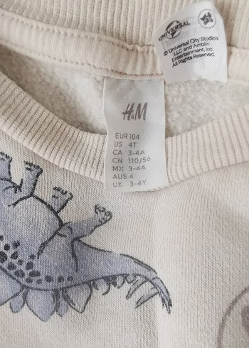 4 Yaş Beden ten rengi Renk Bej dinozor Baskılı Erkek Çocuk Pijama Takımı