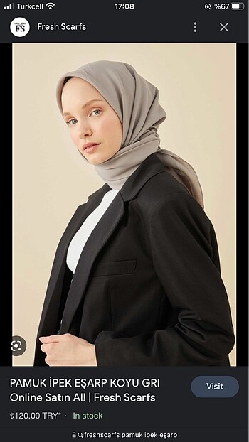 freshscarf pamuk ipek eşarp