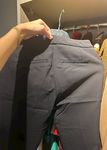 Siyah Kadın Kumaş Pantolon - Görsel 3