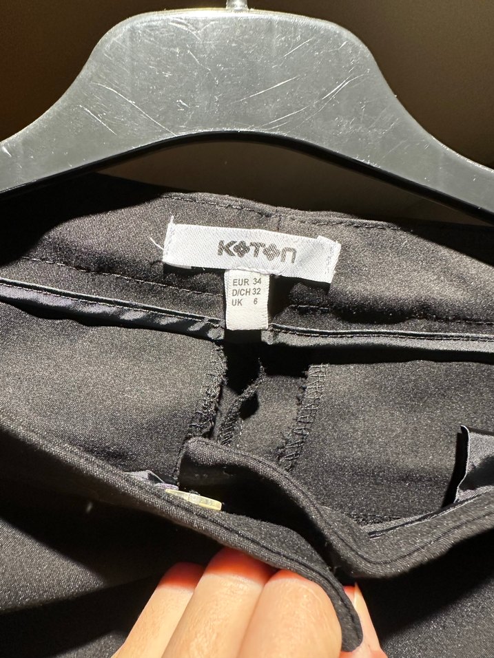 Siyah Kadın Kumaş Pantolon - Görsel 2