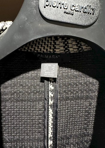 Kadın Gri Ekose Düğmeli Blazer Ceket - Görsel 2