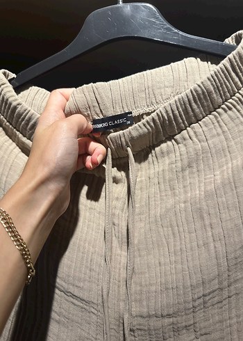 Krem Rahat Kesim Kadın  Pantolon - Görsel 3