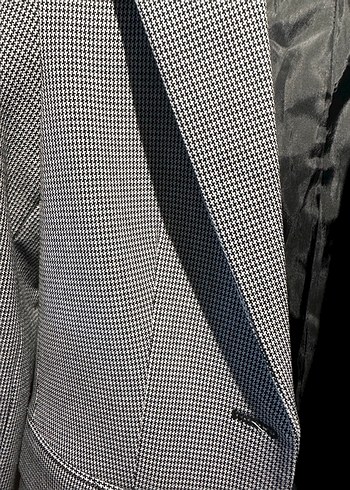 Düğmeli Gri Kadın Blazer Ceket - Görsel 3