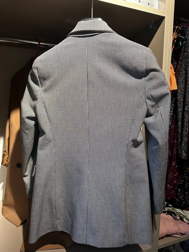 Düğmeli Gri Kadın Blazer Ceket - Görsel 4