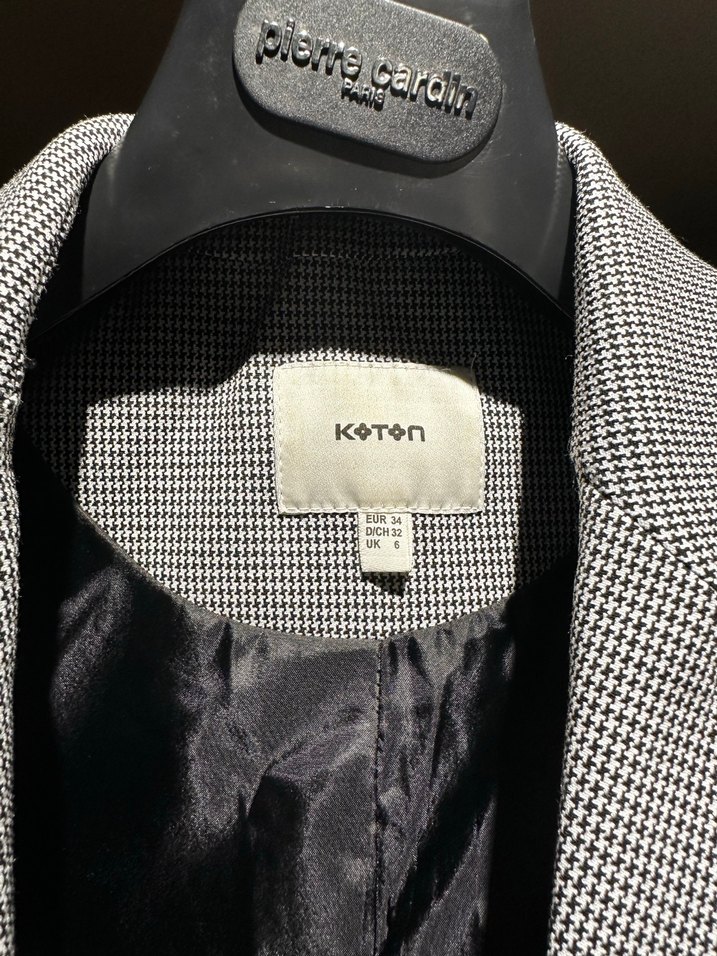 Düğmeli Gri Kadın Blazer Ceket - Görsel 2