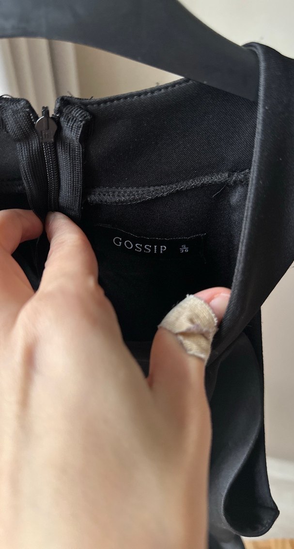 Siyah Kısa Gotik Elbise - Görsel 4