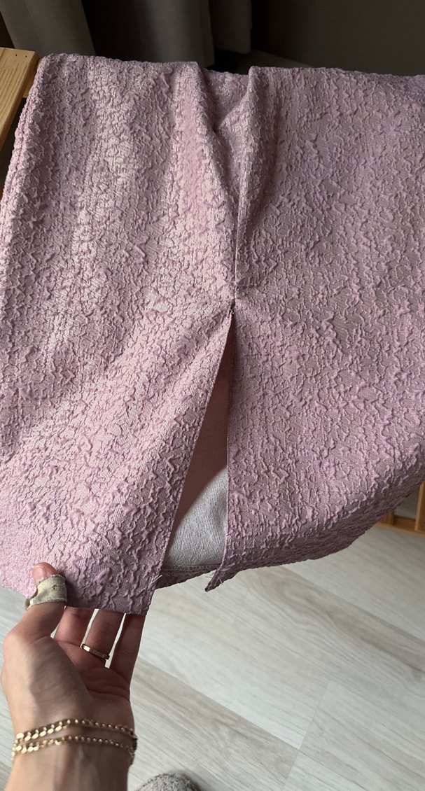 Pembe  Straplez Uzun Abiye Elbise - Görsel 5