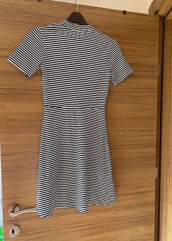 Çizgili kadın Elbise - Görsel 5