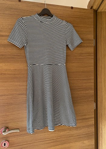 Çizgili kadın Elbise - Görsel 3