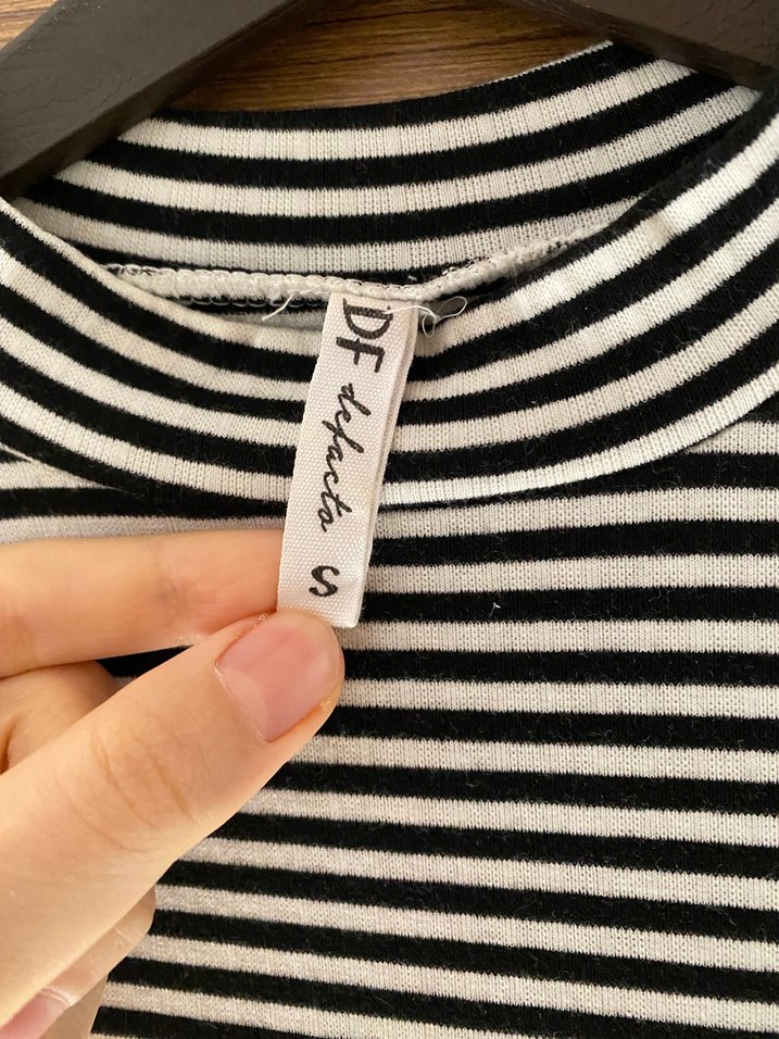 Çizgili kadın Elbise - Görsel 4