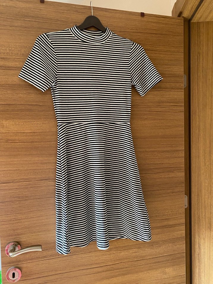 Çizgili kadın Elbise - Görsel 3