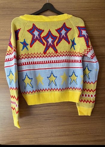 Renkli  Örgü Hırka - Görsel 5