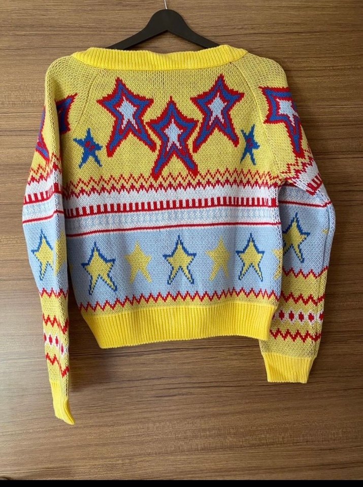 Renkli  Örgü Hırka - Görsel 5