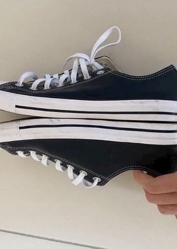 Converse Chuck Taylor All Star Siyah Deri Sneaker - Görsel 4