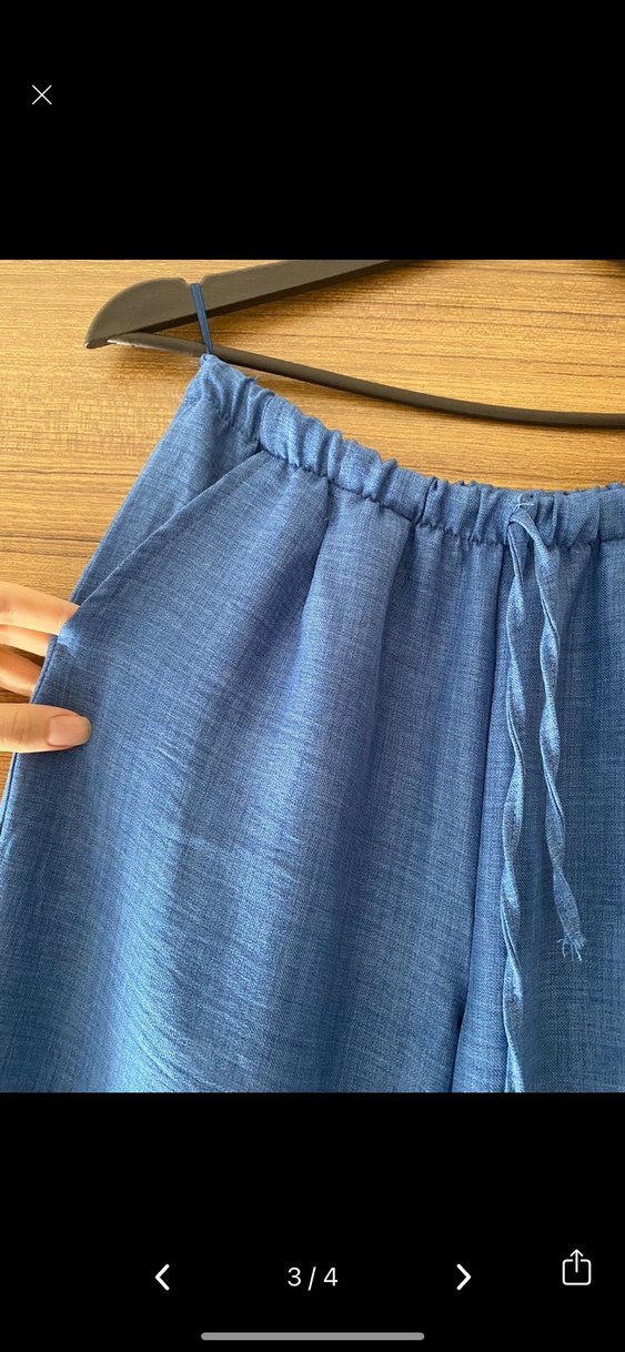 Mavi pantolon etek - Görsel 3