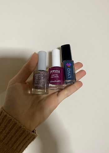 Üçlü oje set ve aseton - Görsel 2