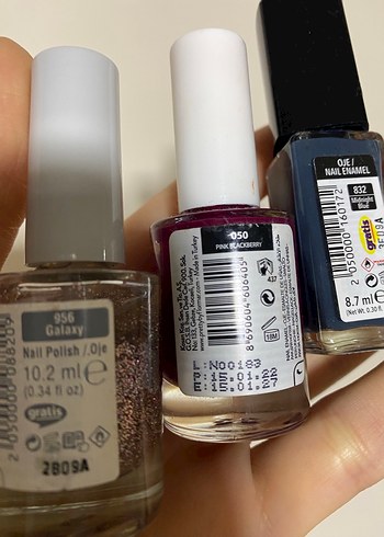 Üçlü oje set ve aseton - Görsel 4