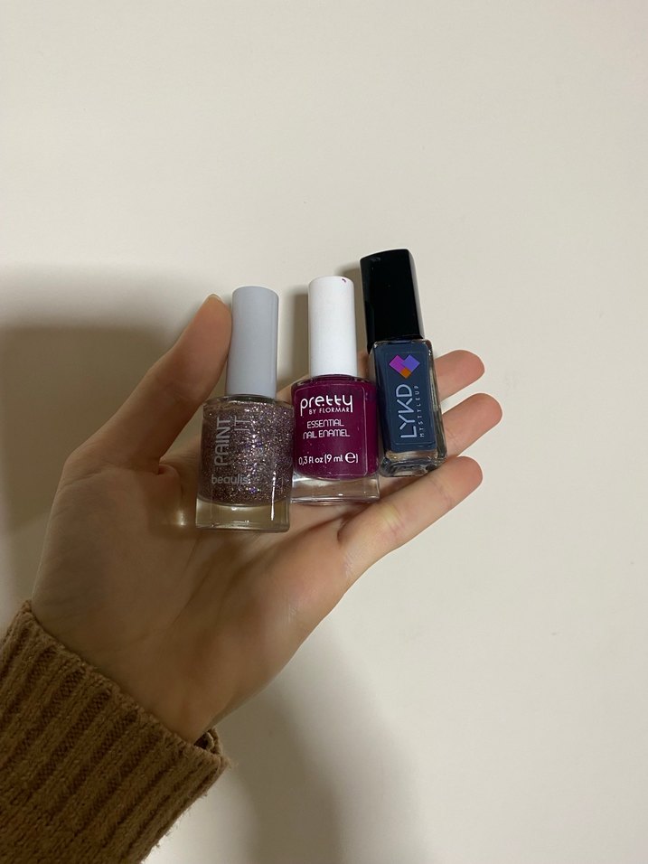 Üçlü oje set ve aseton - Görsel 2