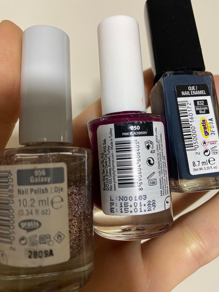 Üçlü oje set ve aseton - Görsel 4