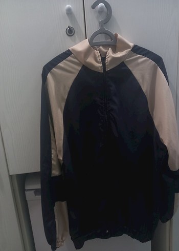 Vintage Y2k Lacivert Bej Spor Rüzgarlık - Görsel 2