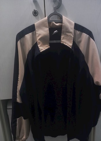 Vintage Y2k Lacivert Bej Spor Rüzgarlık - Görsel 3