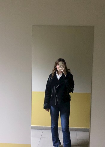 Zara Zara Siyah Kürklü Biker Ceket