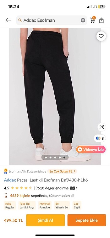 m Beden Addax eşofman