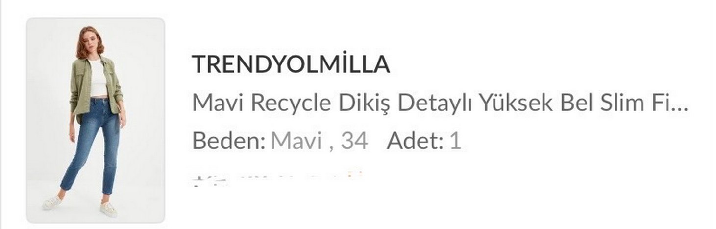 Yüksek bel slim fit jean - Görsel 4