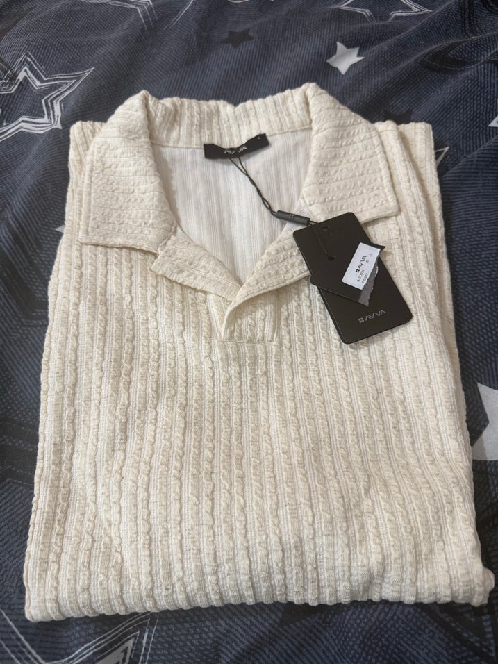 Bej Kısa Kollu Polo Yaka Erkek Tişört Avva - Görsel 3