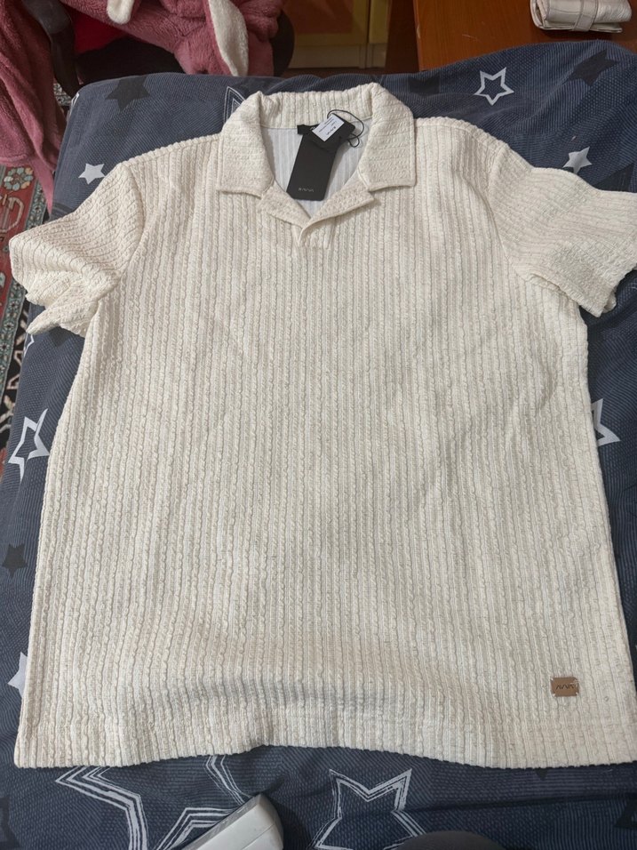 Bej Kısa Kollu Polo Yaka Erkek Tişört Avva - Görsel 5