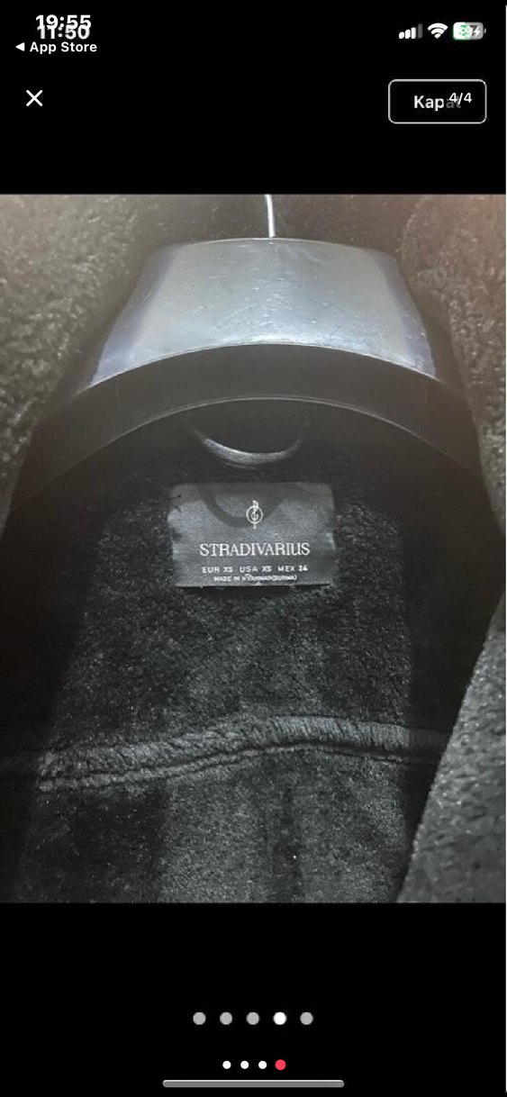 Siyah Stradivarius Biker Kaban - Görsel 4