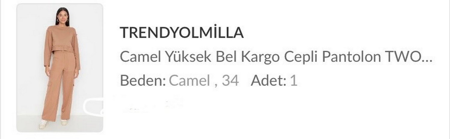 Yüksek bel kargo pantolon - Görsel 4