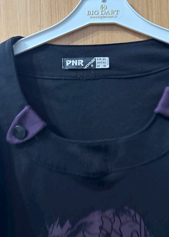 Mor Baskılı Gotik Uzun Kollu Hamile Elbisesi - Görsel 4