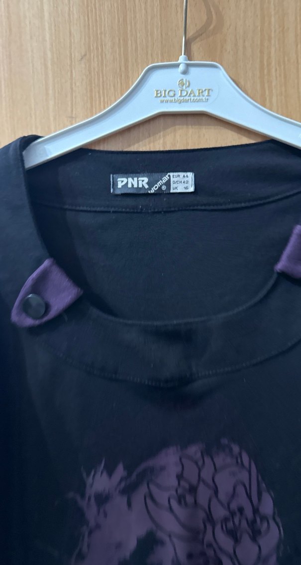 Mor Baskılı Gotik Uzun Kollu Hamile Elbisesi - Görsel 4