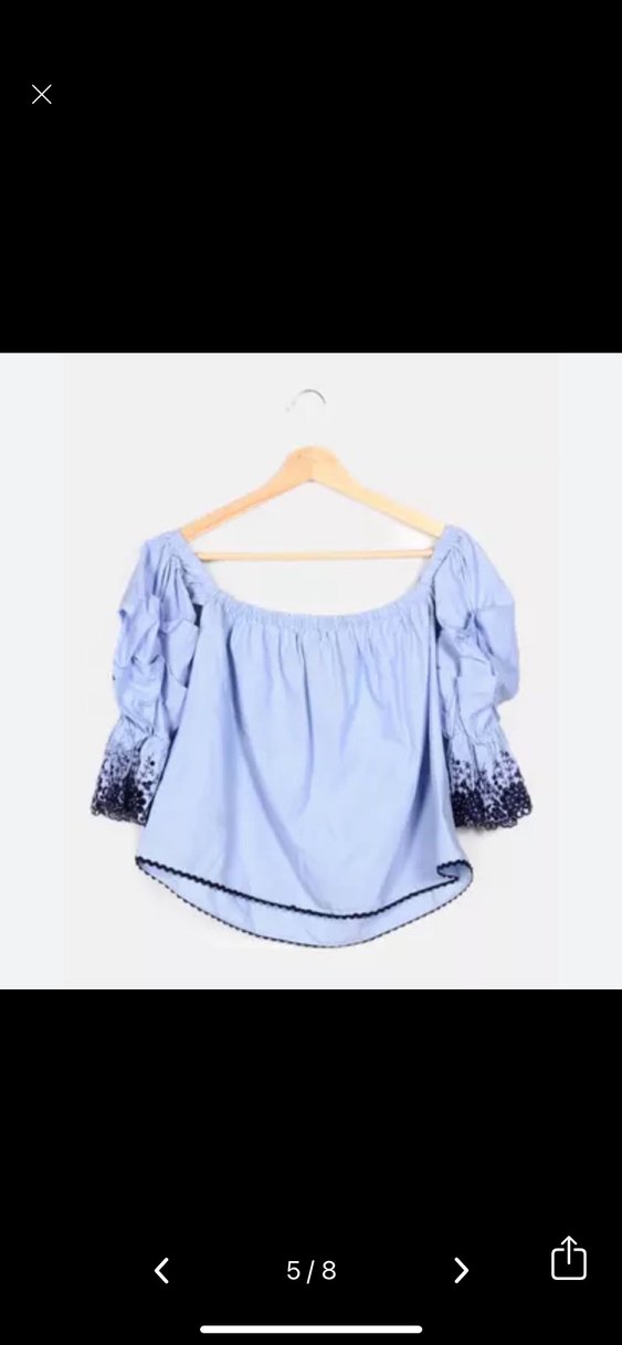 Zara Mini Straplez Pamuk Bluz - Görsel 4