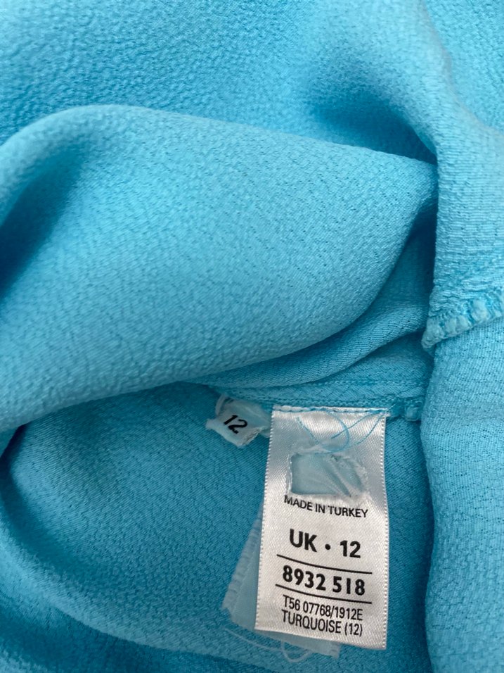 Mavi Askılı Drapeli Mini Bluz - Görsel 4