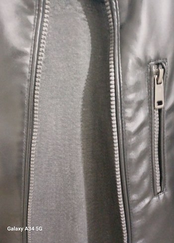 Siyah Erkek Çocuk Deri Biker Ceket - Görsel 5