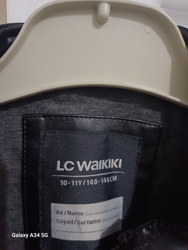 Siyah Erkek Çocuk Deri Biker Ceket - Görsel 2