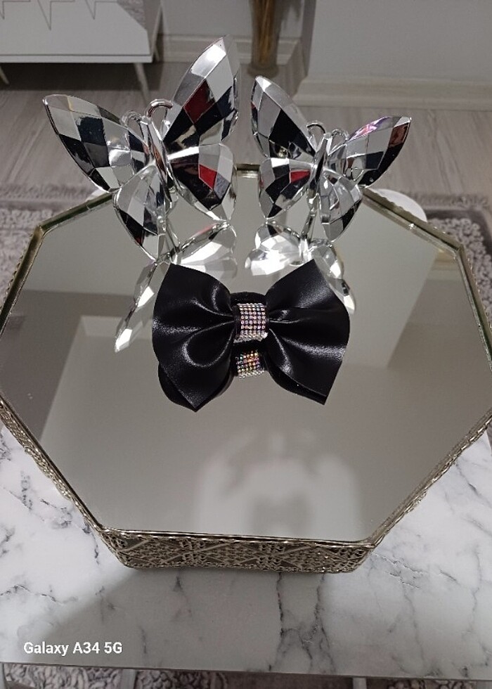 Deri taşlı fiyonk toka - Görsel 2