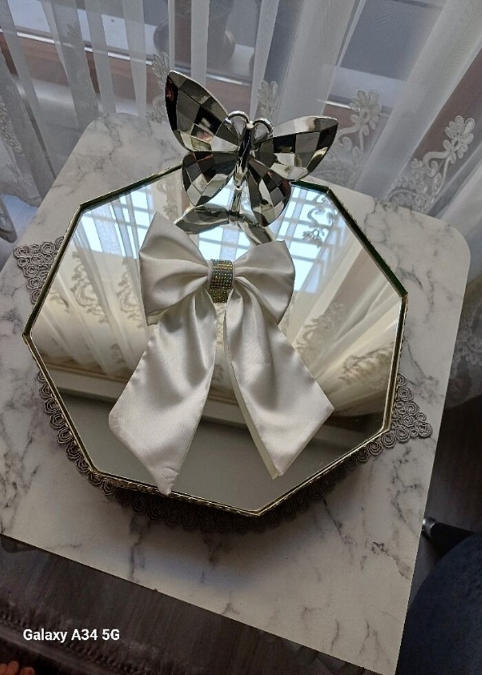 Taşlı Saten fiyonk toka  - Görsel 2