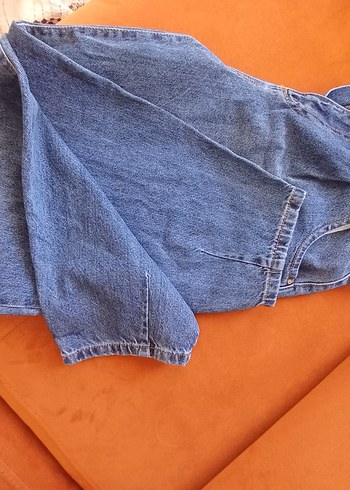 m Beden mavi Renk Kadın Mavi Bol Kesim Midi Kot Pantolon